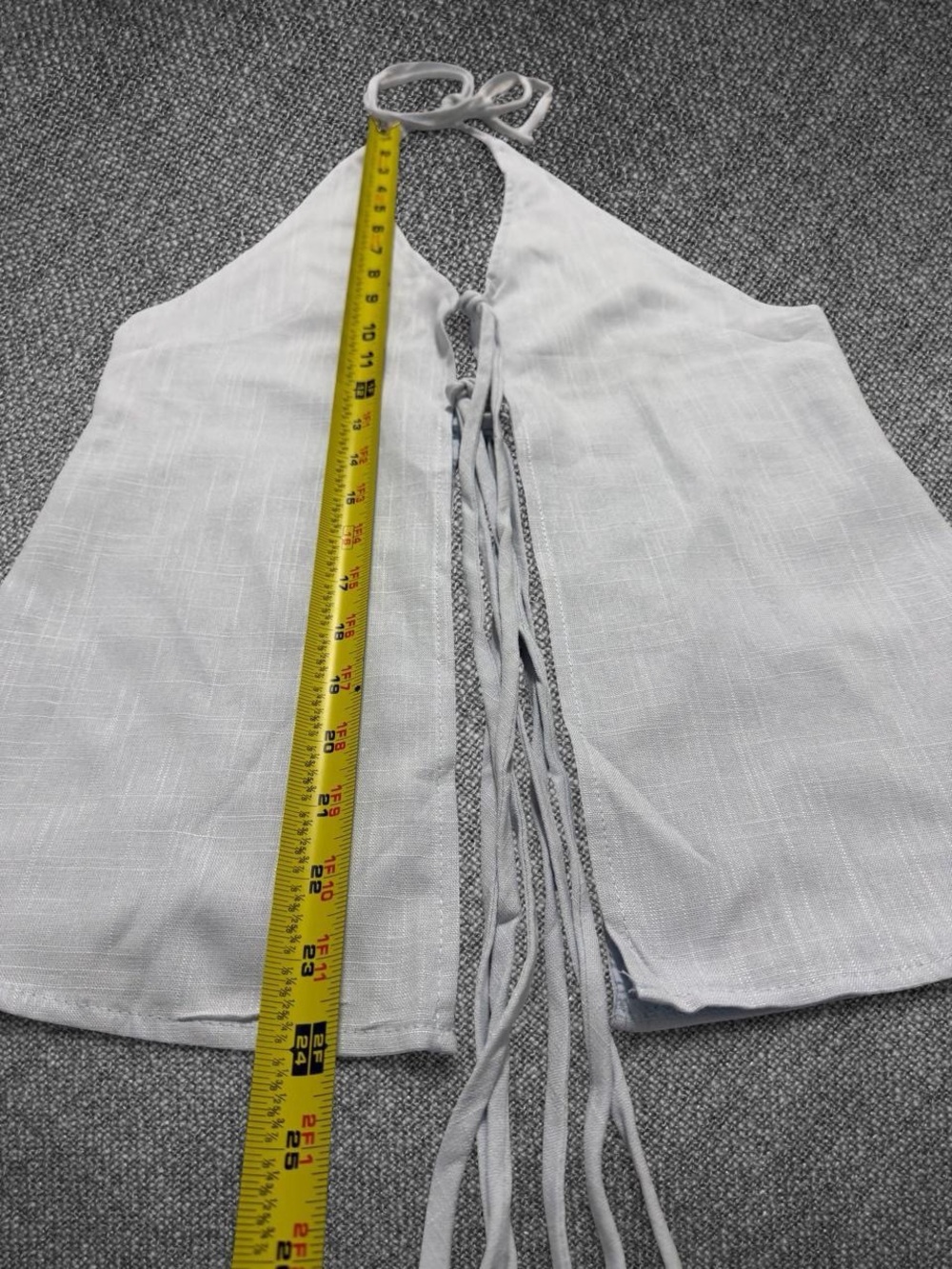 Women’s Light Blue Linen Blend Halter Top And Shorts Two Piece Set Size Small - Picture 4 of 8